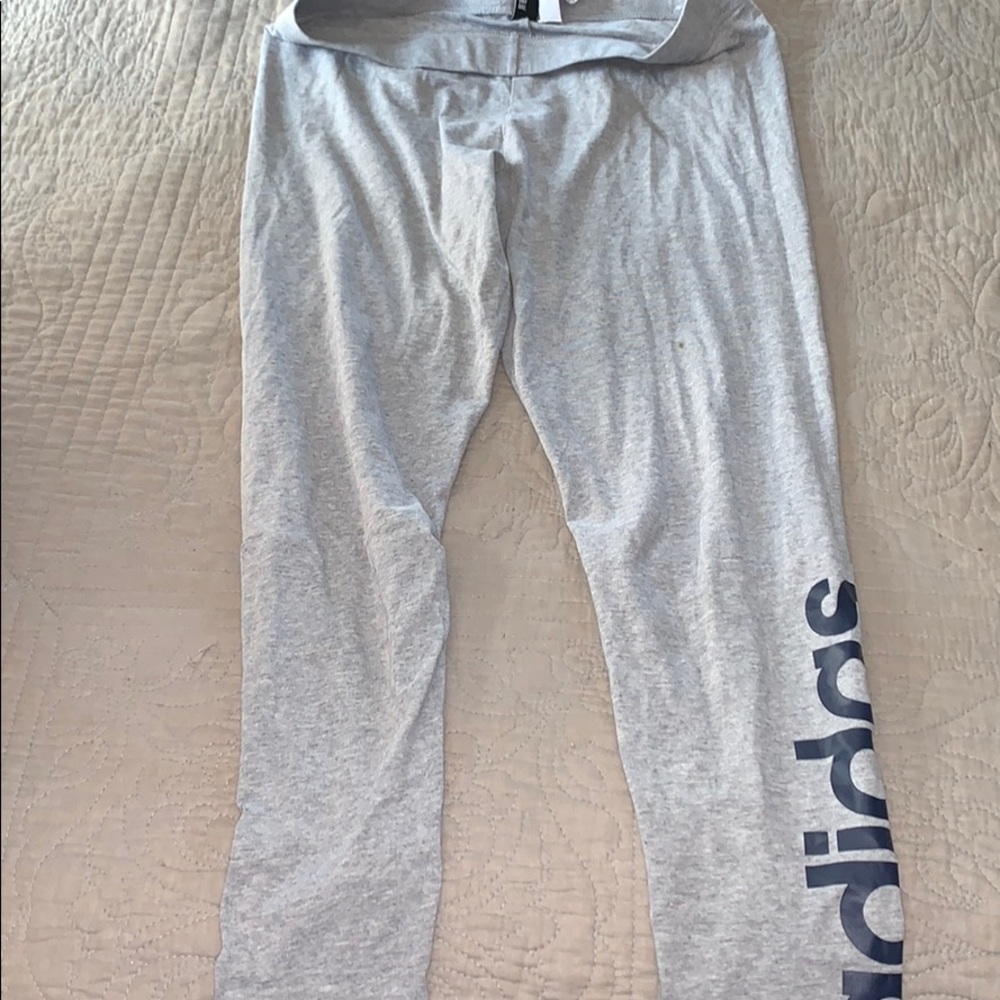 GREY L WOMENS ADIDAS LEGGINGS